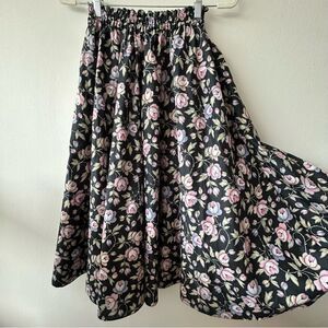 Vintage Suttles and Seawinds Floral Smocked Full Midi Skirt